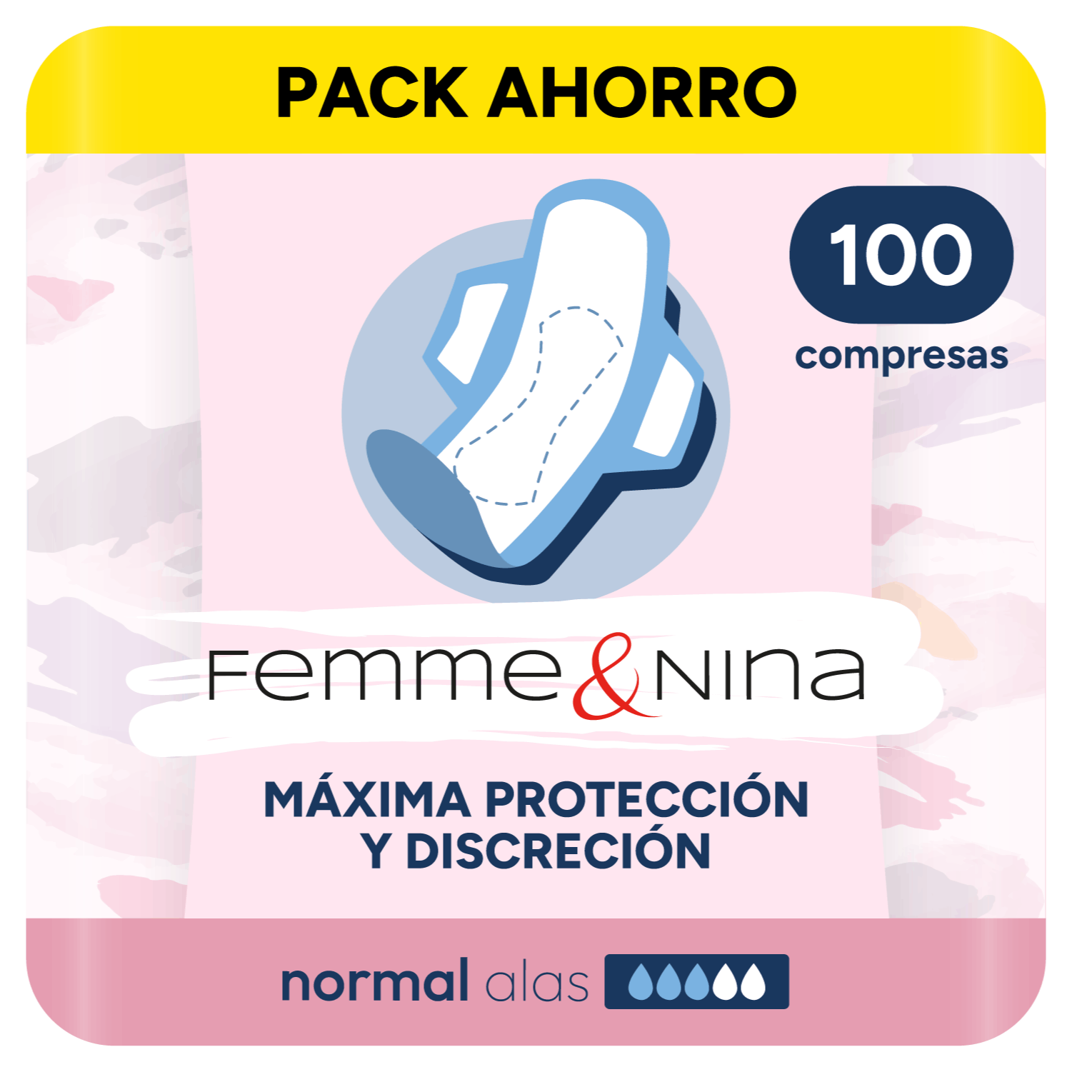 Compresas Mujer Menstruación, Máxima Seguridad, Comodidad y Discreción, Diseñada para Adaptarse, Perfectas para Uso Diario - FEMME & NINA