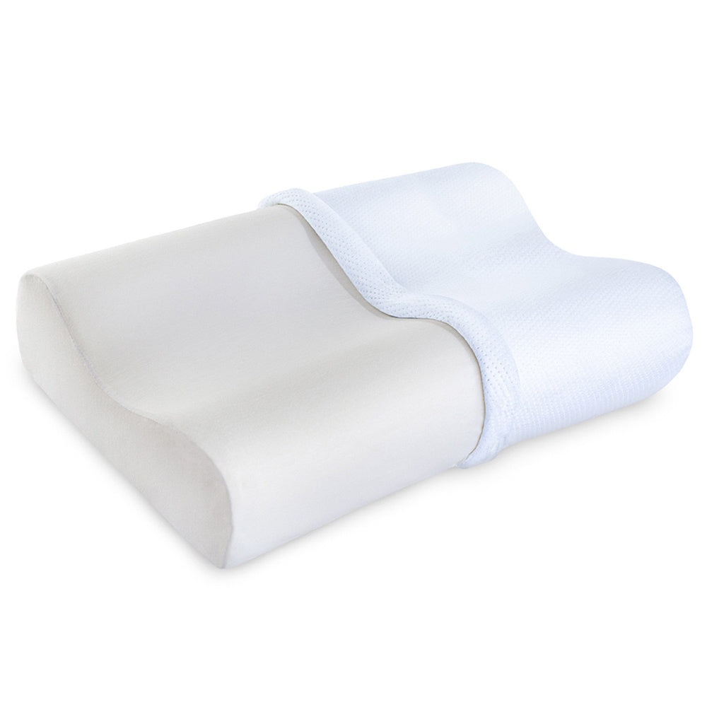 Almohada Viscoelástica Suave, Forma Adaptada al Cuello y Nuca, Forma Comoda que Ayuda a Relajar los Músculos del Cuerpo, Material Sensible a la Temperatura Coportal, Ayuda a Mantener una Postura de Sueño Correcta