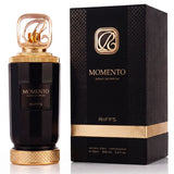 Riiffs Momento Extrait de Parfum Unisex, Perfume Árabe de Aroma Dulce y Amaderado con Notas de Mandarina, Azafrán, Rosa, Caramelo y Cedro, 100 ml