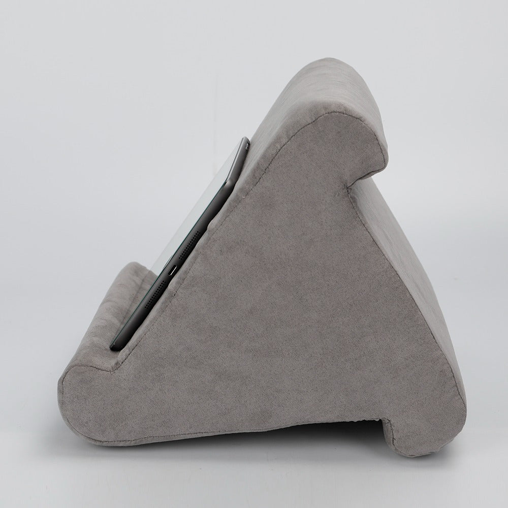 Soporte para Tablet y Móvil de 3 Ángulos para Adaptarse a Cualquier posición y lugar, Soporte Estable Hecho de Goma Espuma con Tejido Muy Suave, 28 x 27 x 20,5 cm