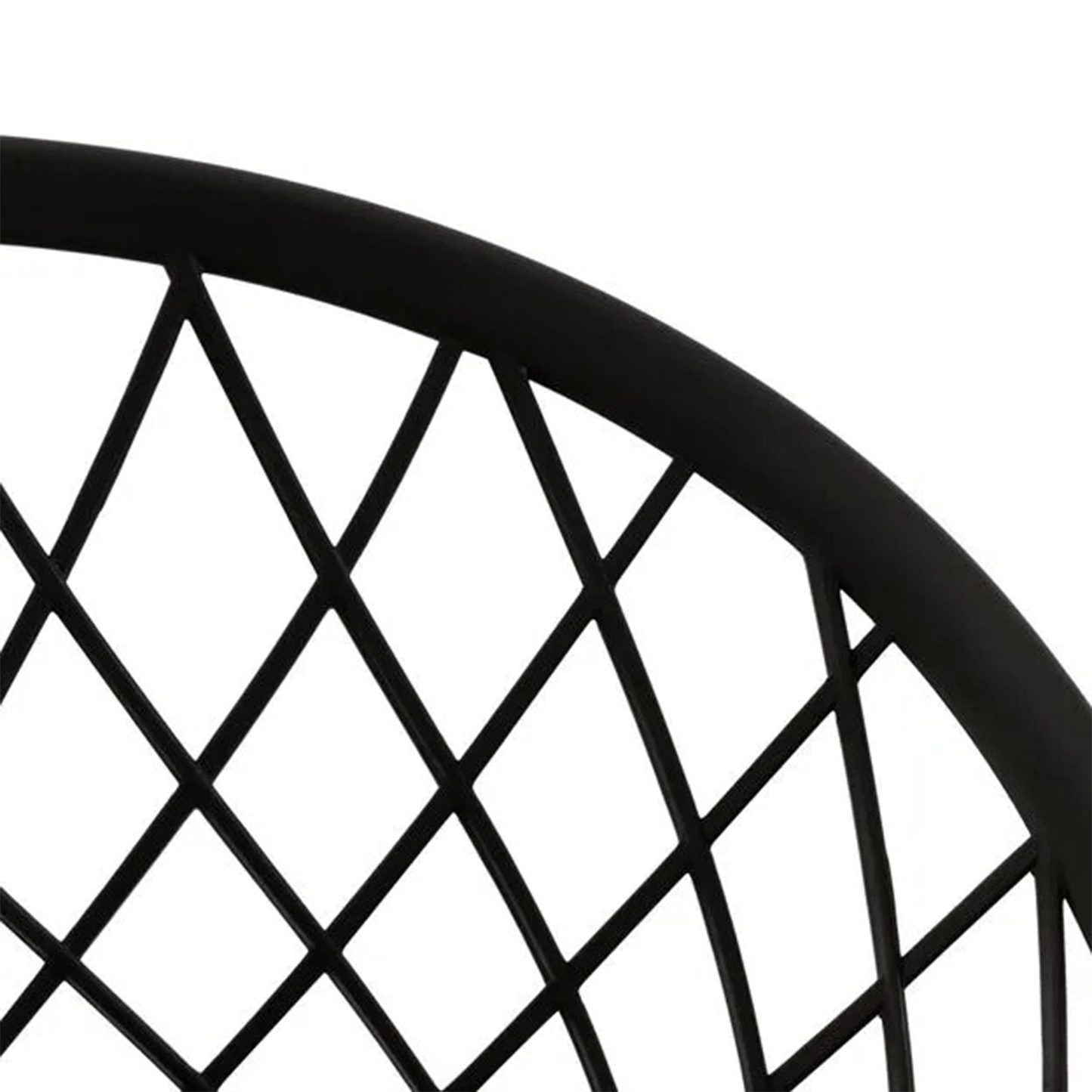 Sillas para Comedor, Sillas para Cocina con Asiento de Polipropileno Ultra Resistente con Diseño tipo Rejilla, Estructura y Patas Metálicas de Color Caqui, 56 x 56 x 80 cm, Negro