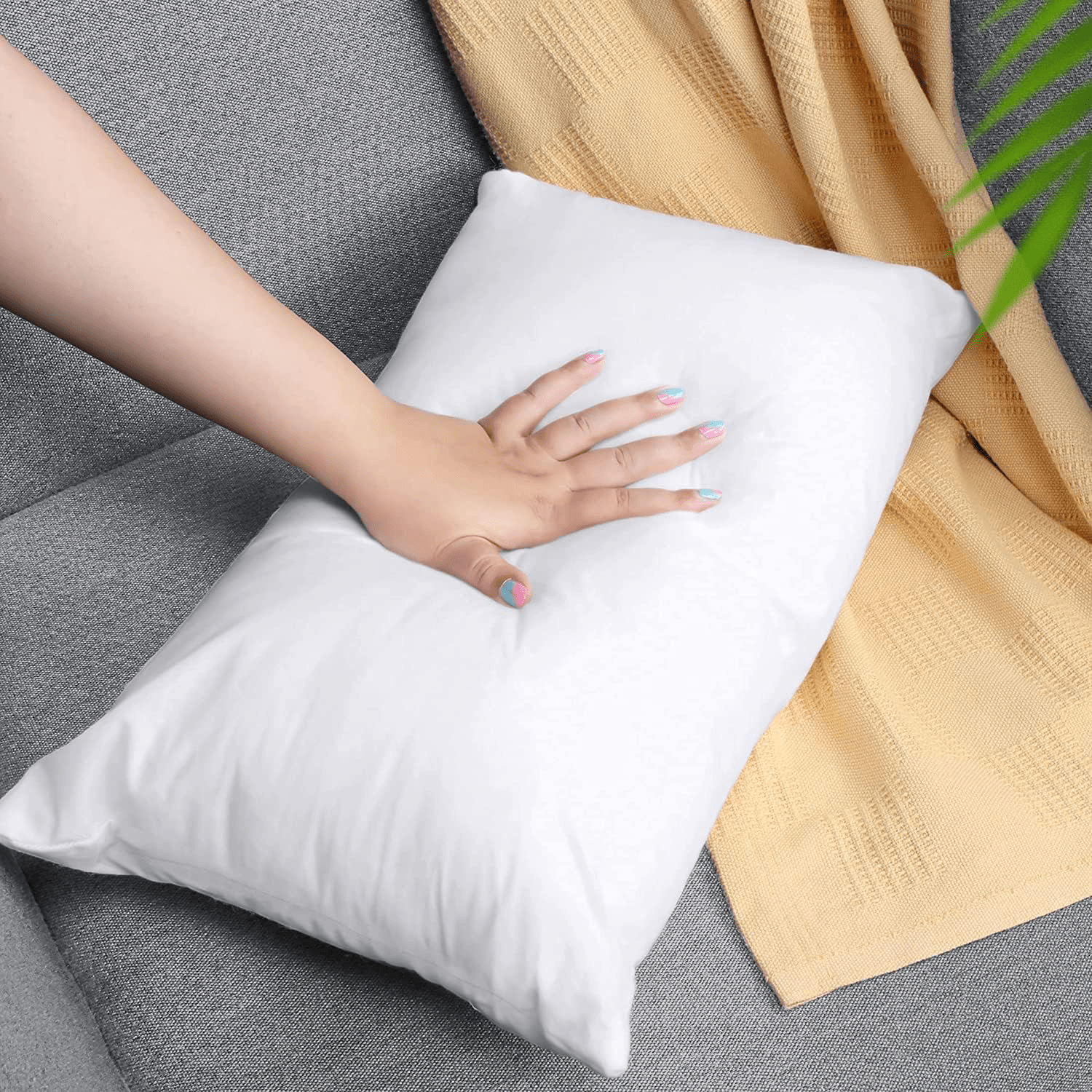Almohada para Dormir de Fibra Siliconada, Antialérgica, Fibra Hueca de Alta Recuperación, Agradable al Tacto, Transpirable y Duradera, Se adapta a la Postura del Sueño