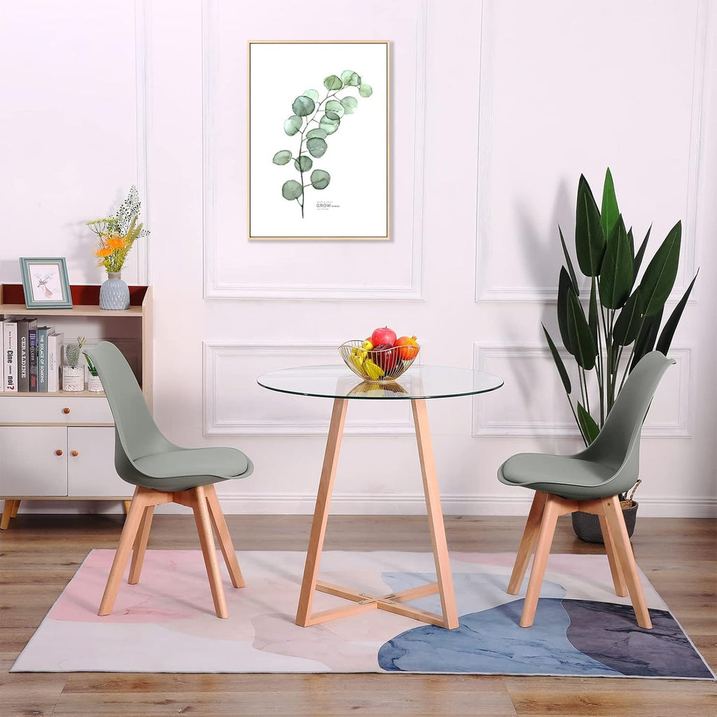 1/2/4/6 Unidad Sillas para Comedor, Sillas para Cocina con Asiento Blando, Tapizado y Patas Resistentes de Madera de Haya, Sillas Nórdicas