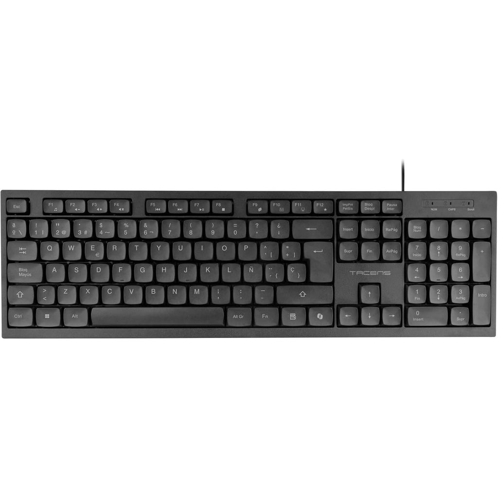 Tacens Anima ACP02, Combo PC, Teclado Full-Format Compacto con Teclas Multimedia y Copilot AI SmartKey, Ratón Óptico 1600DPI 4 Niveles Switches HUANO, Compatible con Windows|Mac|Linux, Español