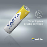 Pilas AA Alcalinas de Alto Rendimiento, VARTA Energy, Larga Duración, Energía Continua, Ideal para Controles Remotos, Juguetes Electrónicos, Linternas, Lámparas, Relojes, Cámaras y Otros Dispositivos de Uso Diario - VARTA