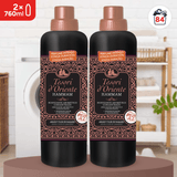 Tesori d'Oriente, Perfumador y Suavizante de Ropa Líquido Concentrado para Lavadora Hammam, Aroma de Argán y Flor de Naranjo, Microcápsulas para Fragancia Duradera, Facilita el Planchado, 760ml - 42 Lavados por Botella