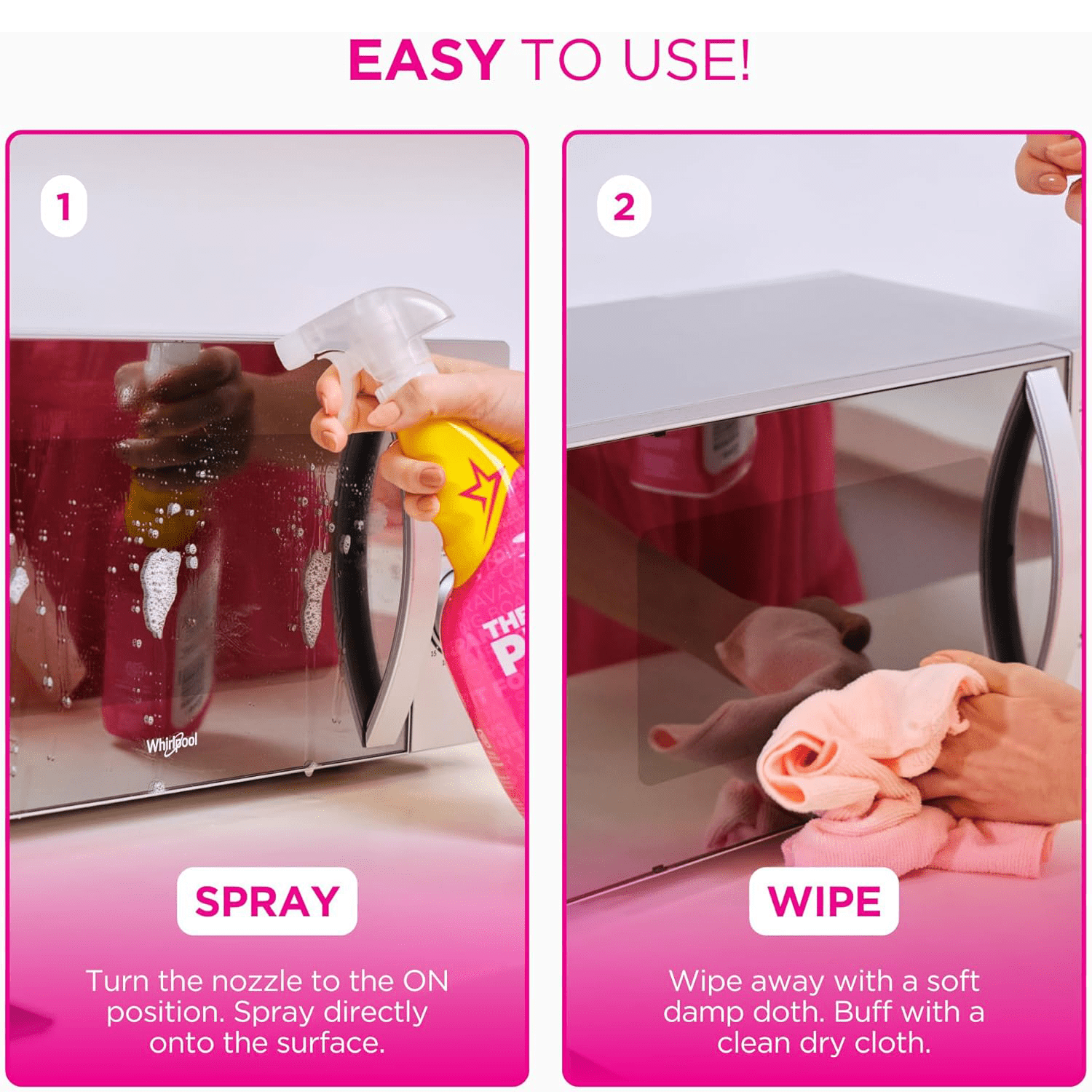 The Pink Stuff Limpieza Hogar Spray Limpiador Multiusos ideal para Eliminar Manchas, Grasa y Suciedad, Eficaz y Concentrado, Fácil Aplicación, 2 Unidades de 850g