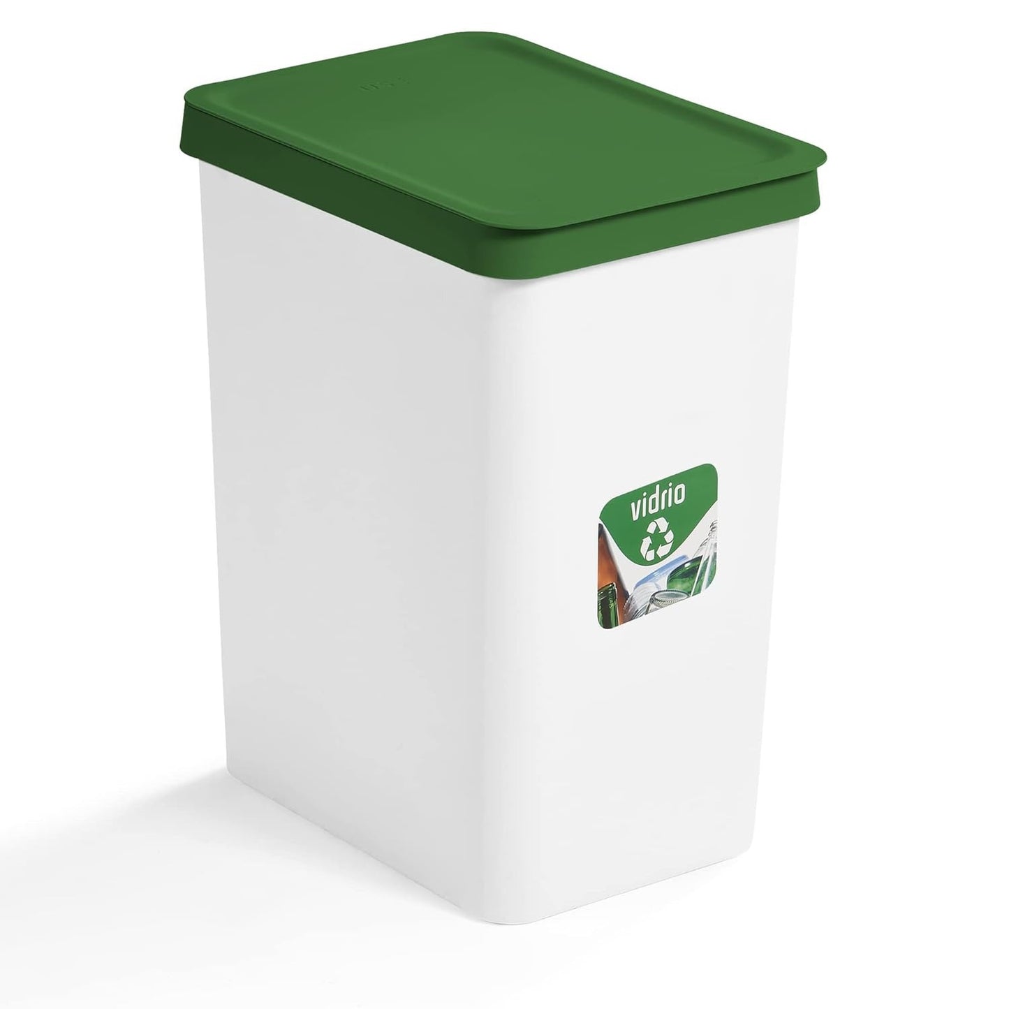 Cubo Basura Cocina de Plástico Resistente, 30L, Cubos de Basura Reciclaje