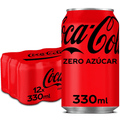 Coca-Cola Zero Azúcar, Refresco de Cola sin Azúcar, sin Calorías, Pack de 12 Latas de 330ml