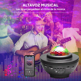 Lampara Proyector de Estrellas LED, Proyector Galaxias con Altavoz, Mando a Distancia y Temporizador, Proyector de Estrellas para Dormitorio, Múltiples Modos de Luz y Colores
