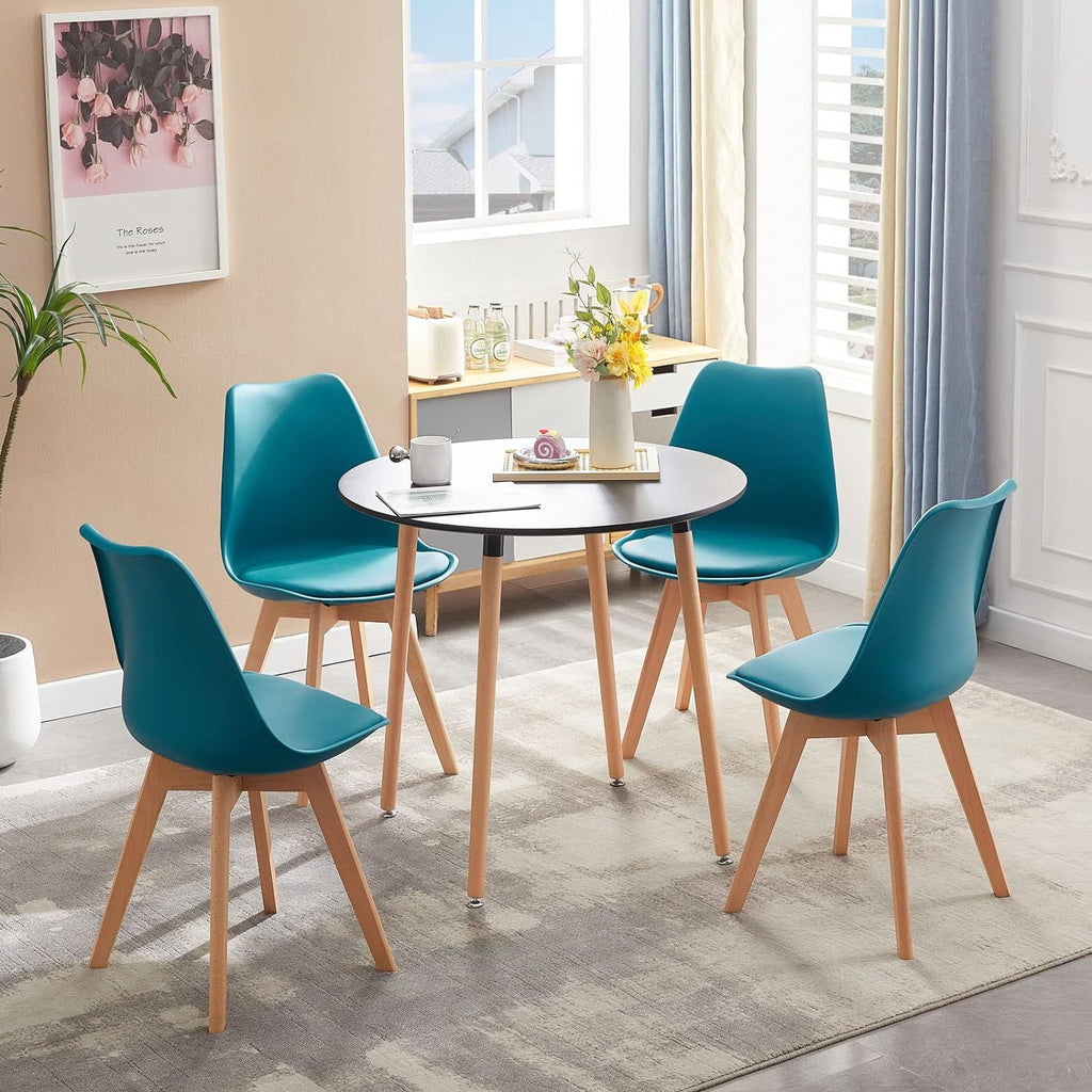 1/2/4/6 Unidad Sillas para Comedor, Sillas para Cocina con Asiento Blando, Tapizado y Patas Resistentes de Madera de Haya, Sillas Nórdicas