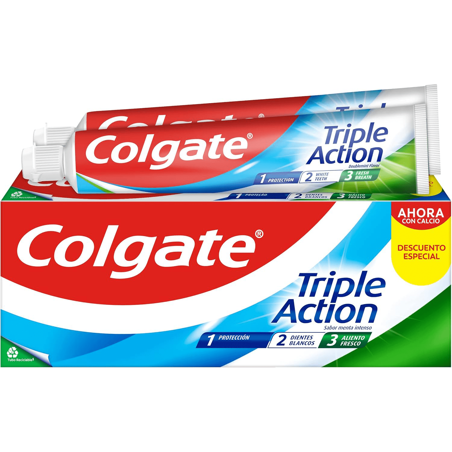 Colgate Triple Acción, Pasta de Dientes, 75ml por Tubo