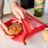 Bolsa Microondas Patatas, Ideal para Cocinar Patatas de Forma Rápida y Fácil en solo 4 Minutos, Bolsa para Cocinar en el Microondas, Ideal para Patatas, Maiz, Boniato, 23 x 20 cm
