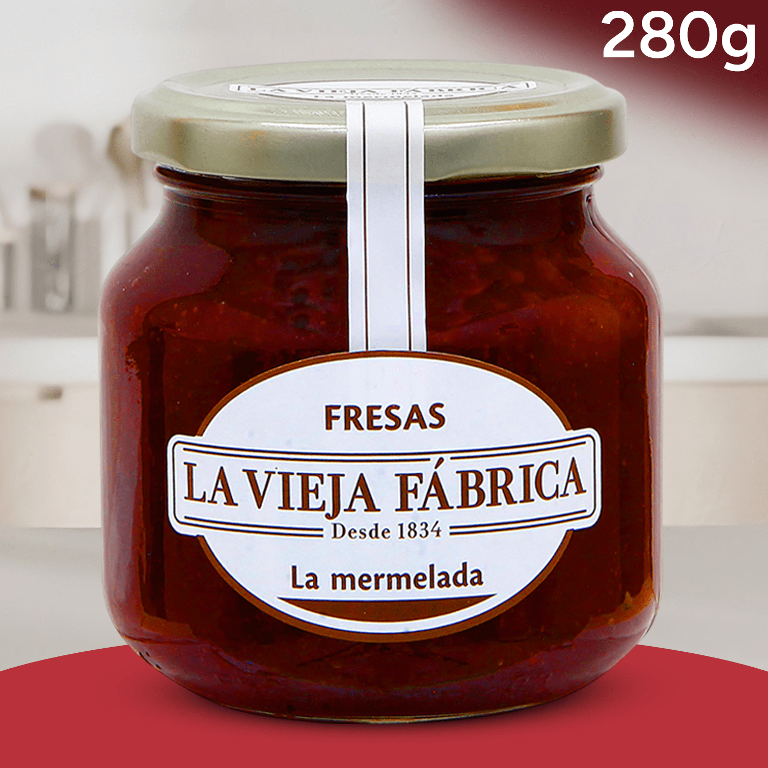 Mermelada de Fresa Tradicional La Vieja Fábrica, Tarro de 280gr