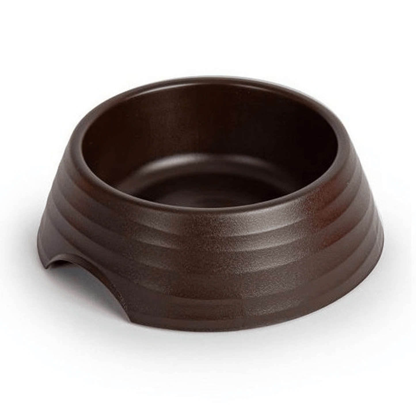 Comedero Mascotas, Comedero Perro y Gato, Fácil de Limpiar, Muy Resistente, Diseño Moderno, Color Marrón, Ø14,5 cm