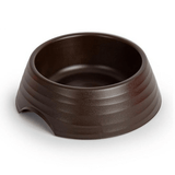Comedero Mascotas, Comedero Perro y Gato, Fácil de Limpiar, Muy Resistente, Diseño Moderno, Color Marrón, Ø14,5 cm