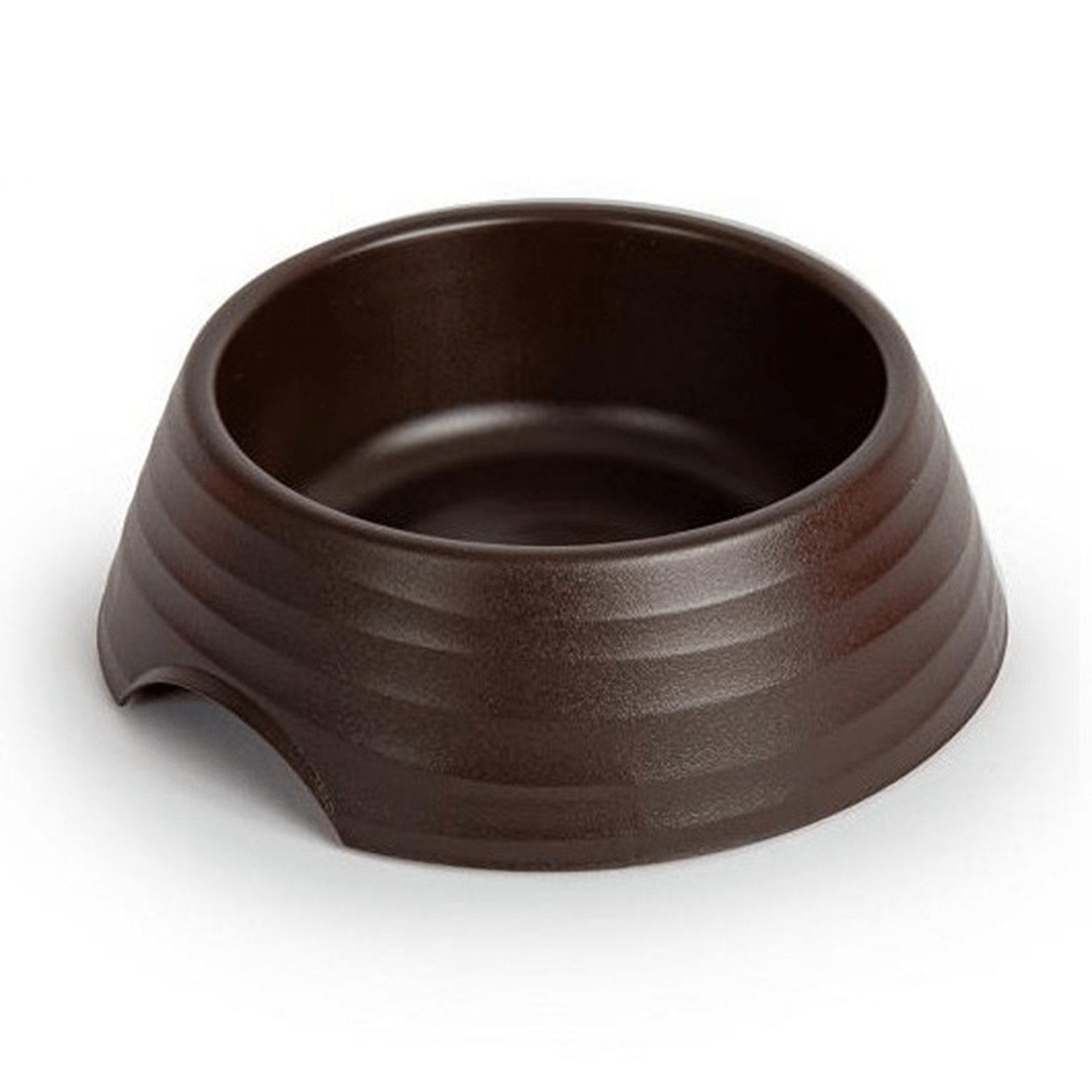 Comedero Mascotas, Comedero Perro y Gato, Fácil de Limpiar, Muy Resistente, Diseño Moderno, Color Marrón, Ø14,5 cm