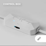 Mars Gaming MS-OM, Altavoces Gaming 20W, Iluminación Dinámica RGB, Altavoces Bluetooth 5.3 + AUX-IN, Caja de Control de Volumen, Chipset DSP Personalizado, Compatibilidad Universal, Blanco