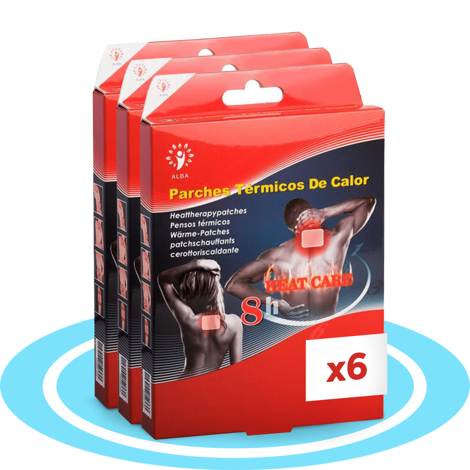 Parches Calor, Calor Prolongado hasta 8 Horas, Activación Automática al Contacto con el Aire, Uso Versátil, Diseño Adhesivo Aplicable directamente sobre la Piel, 9.5 x 13 cm