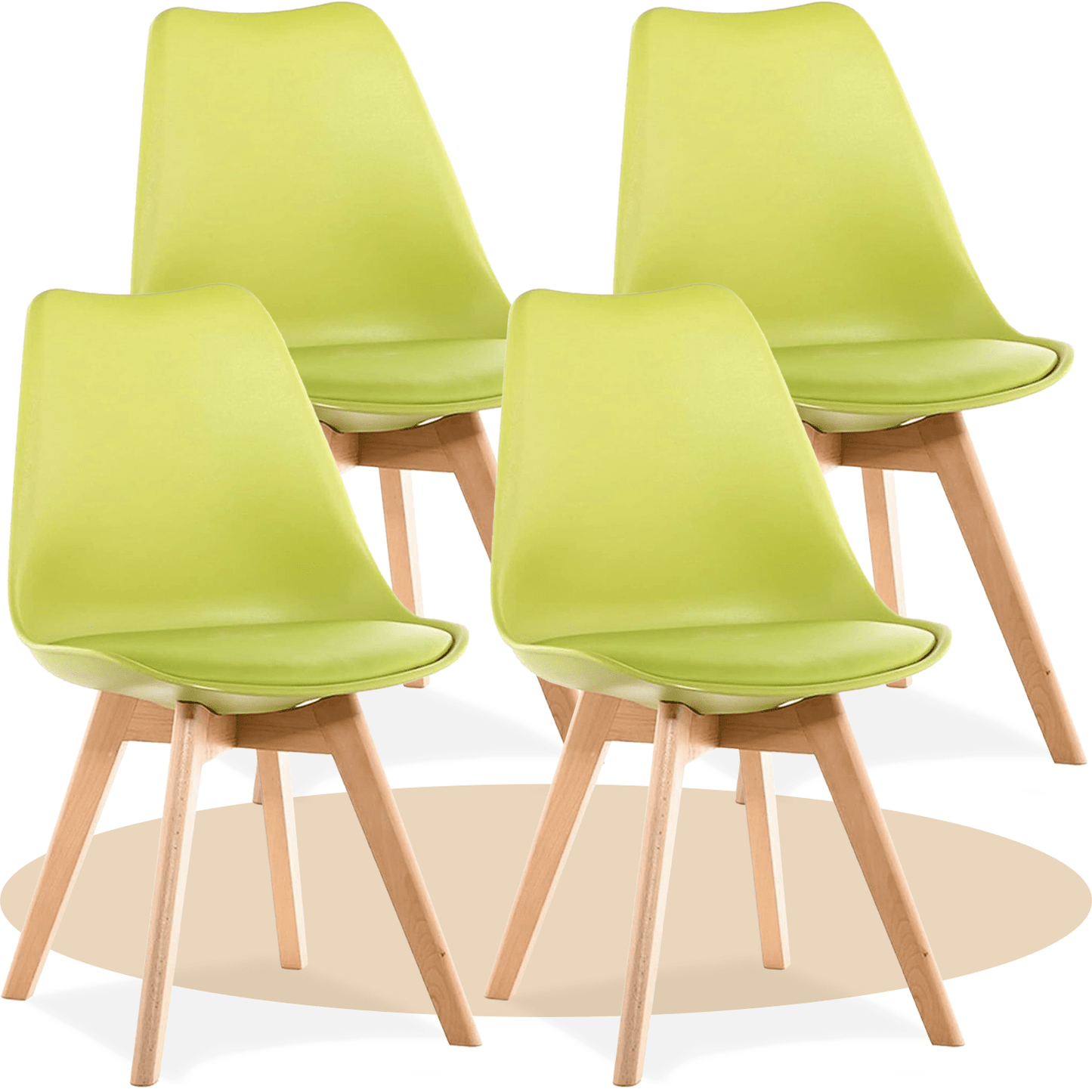 1/2/4/6 Unidad Sillas para Comedor, Sillas para Cocina con Asiento Blando, Tapizado y Patas Resistentes de Madera de Haya, Sillas Nórdicas