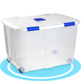 Caja Almacenamiento plástico para Guardar y Ordenar Juguetes, Libros, Documentos, Ropa, Mantas. Cierre Hermético, Gran Capacidad y Resistencia