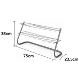 Soporte para Botas con Capacidad para 4 pares de Botas, Ideal para Organizar Armario con Espacio Limitado, Puede usarse en Botas Cortas y Altas, Hecho de Metal Duradero y Resistente, Ideal para Armarios, Pasillos, Oficinas, Gimnasios o Entradas, 75 x 23