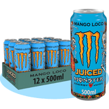 MONSTER ENERGY Mango Loco Bebida Energética, 12/24 Latas de 500ml