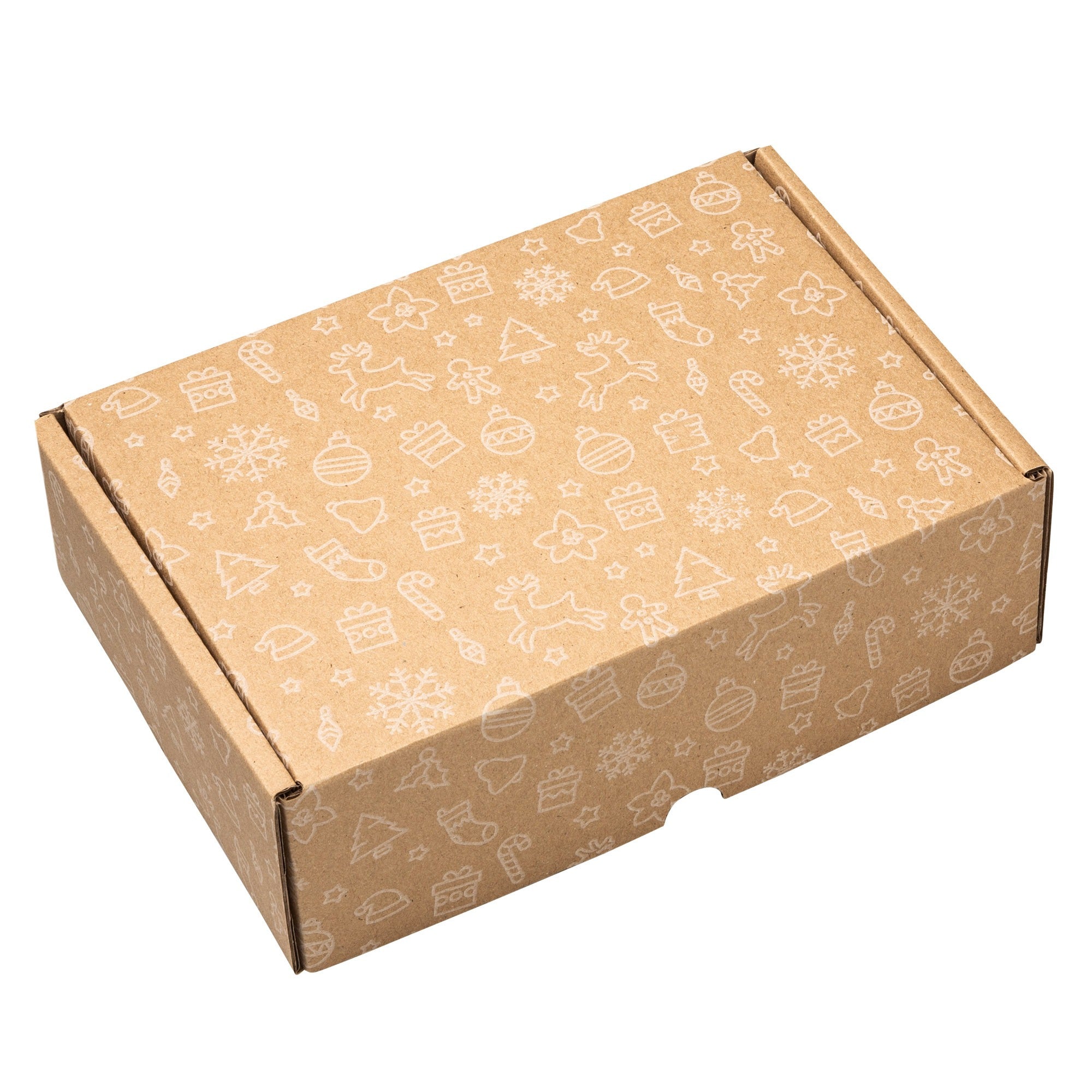 packer PRO Caja Cartón Envío Navidad, Caja Cartón Navidad Automontable de Cartón Kraft, Caja Regalo