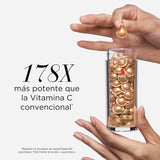90 Cápsulas de Sérum de Vitamina C y Ceramidas, Estimulan y Prolongan la Luminosidad, Reducen el Envejecimiento de la Piel, Monodosis, Aplicar 1 al Día