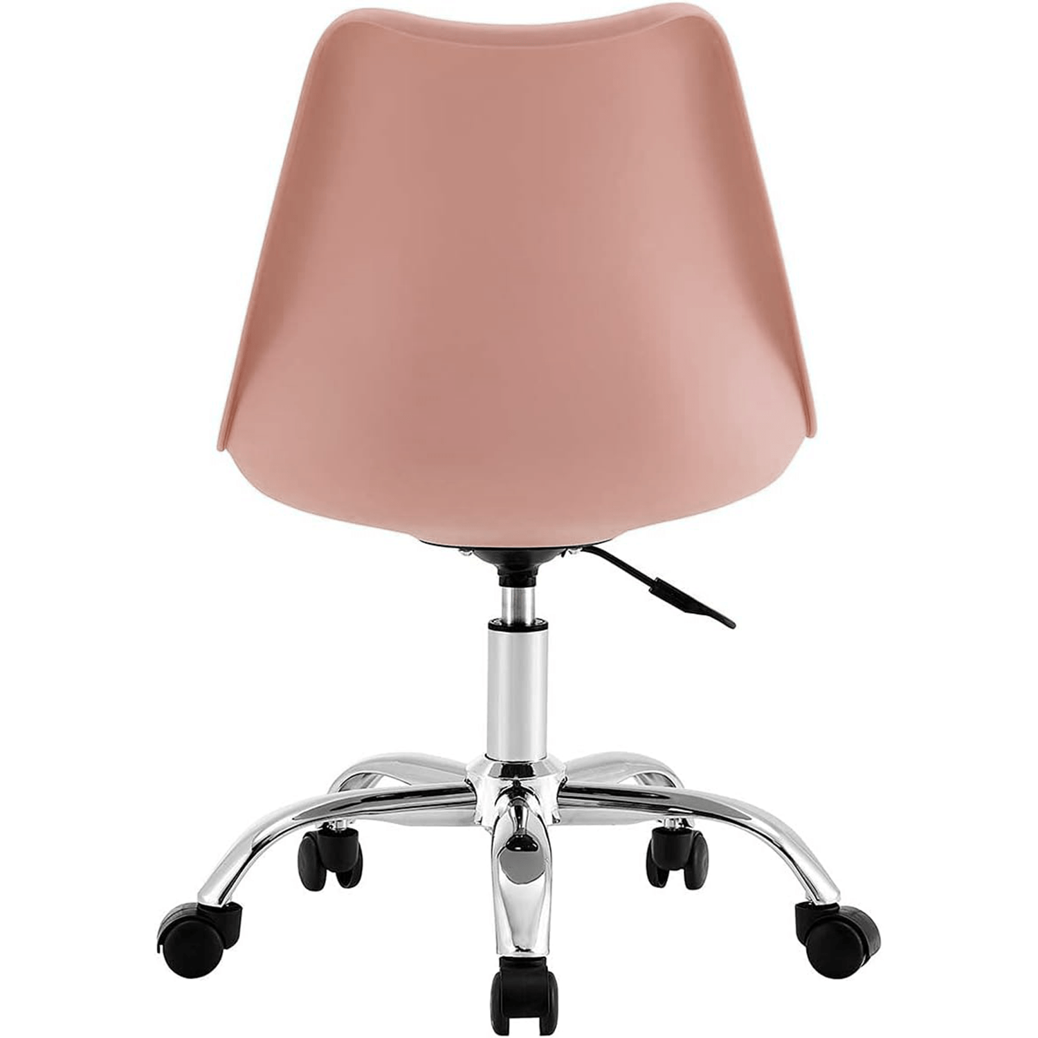 Silla Escritorio Ergonómica con Ruedas, Silla Oficina Giratoria con Altura Ajustable, Acolchada, Estilo Nórdico, Ideal para Estudio y Oficina