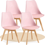 1/2/4/6 Unidad Sillas para Comedor, Sillas para Cocina con Asiento Blando, Tapizado y Patas Resistentes de Madera de Haya, Sillas Nórdicas
