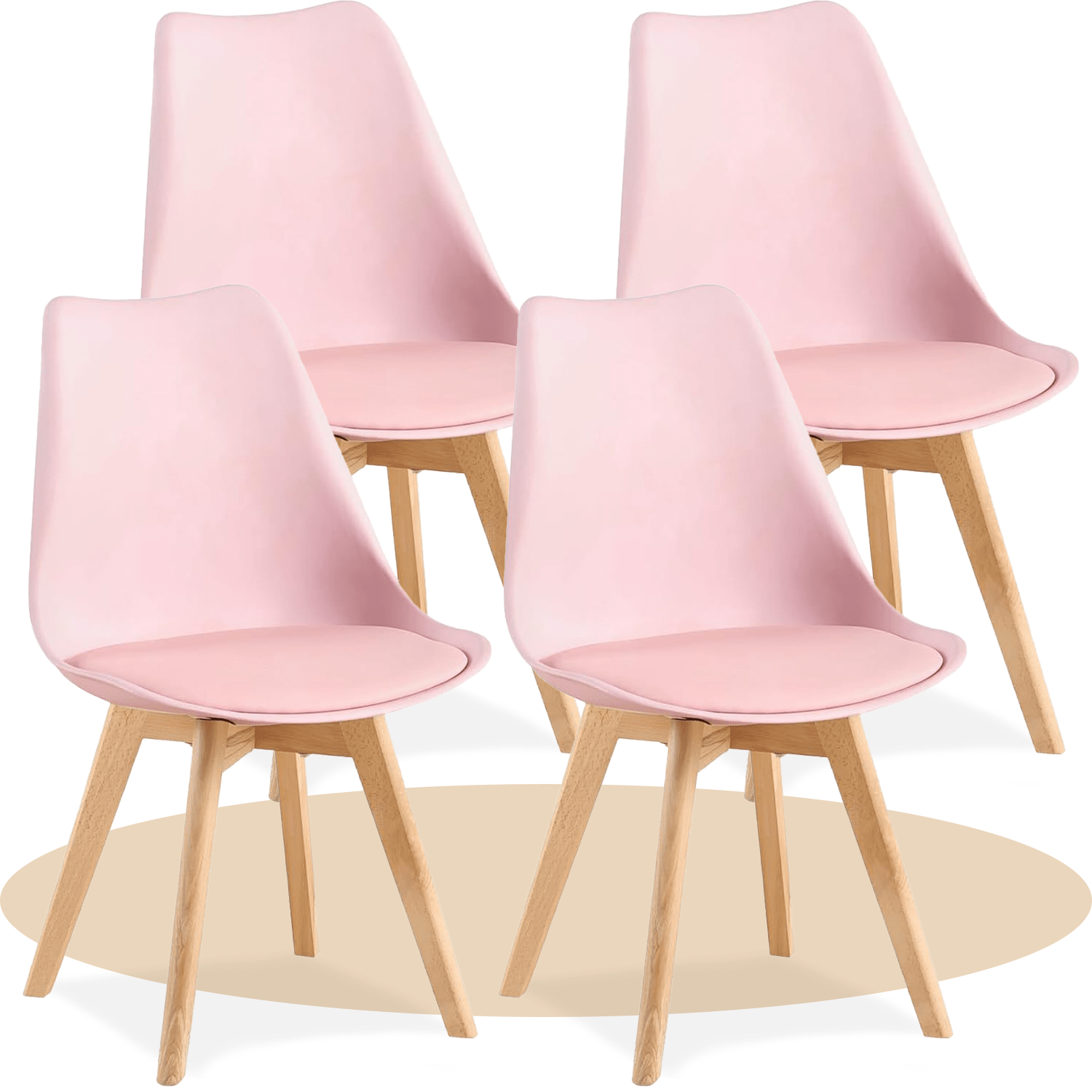 1/2/4/6 Unidad Sillas para Comedor, Sillas para Cocina con Asiento Blando, Tapizado y Patas Resistentes de Madera de Haya, Sillas Nórdicas