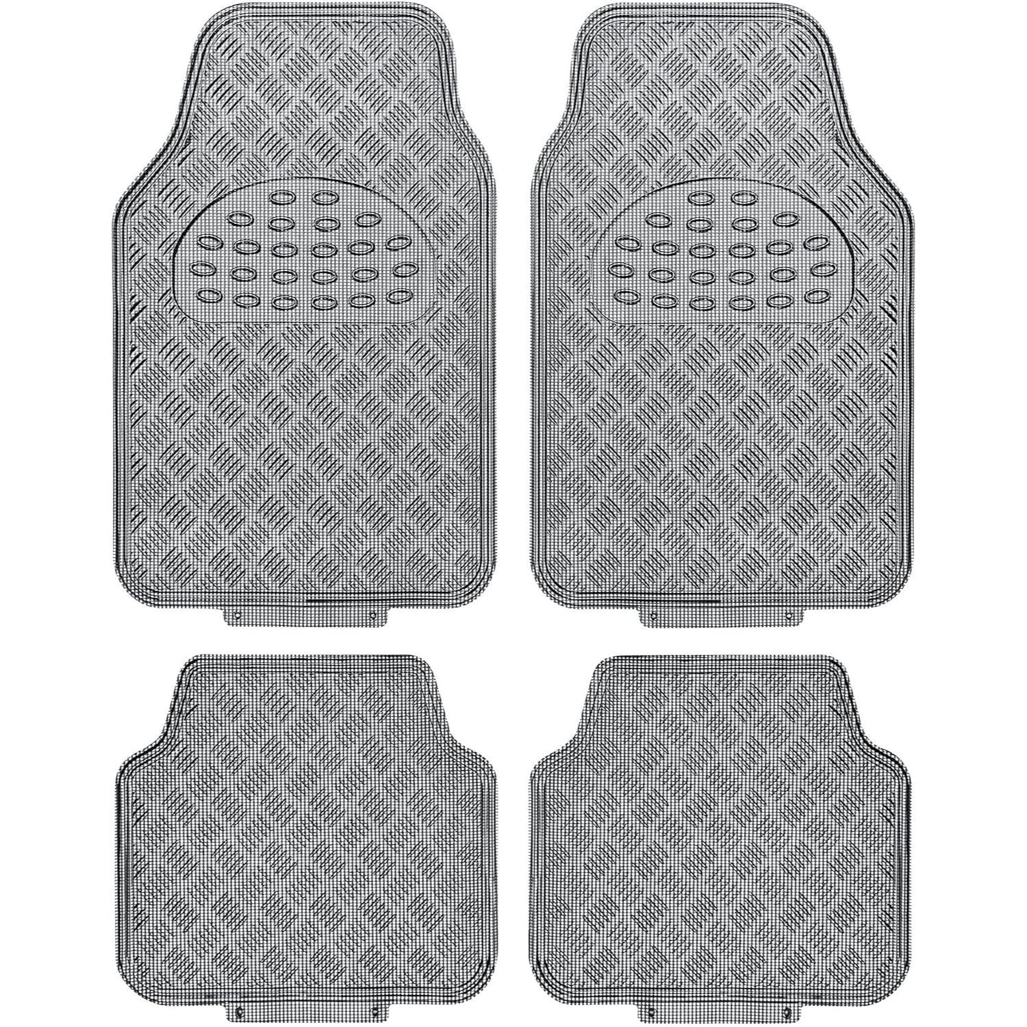 Alfombrillas Coche Antideslizantes, Set 4 Alfombrillas Universales para Coche, Hechas de PVC Duradero y Resistente, Instalación Fácil y Protección Completa para el Interior del Vehículo, Fácil de Limpiar