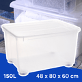 Caja Almacenamiento plástico para Guardar y Ordenar Juguetes, Libros, Documentos, Ropa, Mantas. Cierre Hermético, Gran Capacidad y Resistencia