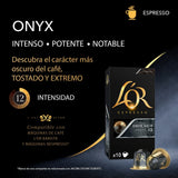 L'Or Espresso Café Cápsulas Onyx, Intensidad 12, Intenso y Potente, 10/50 Cápsulas