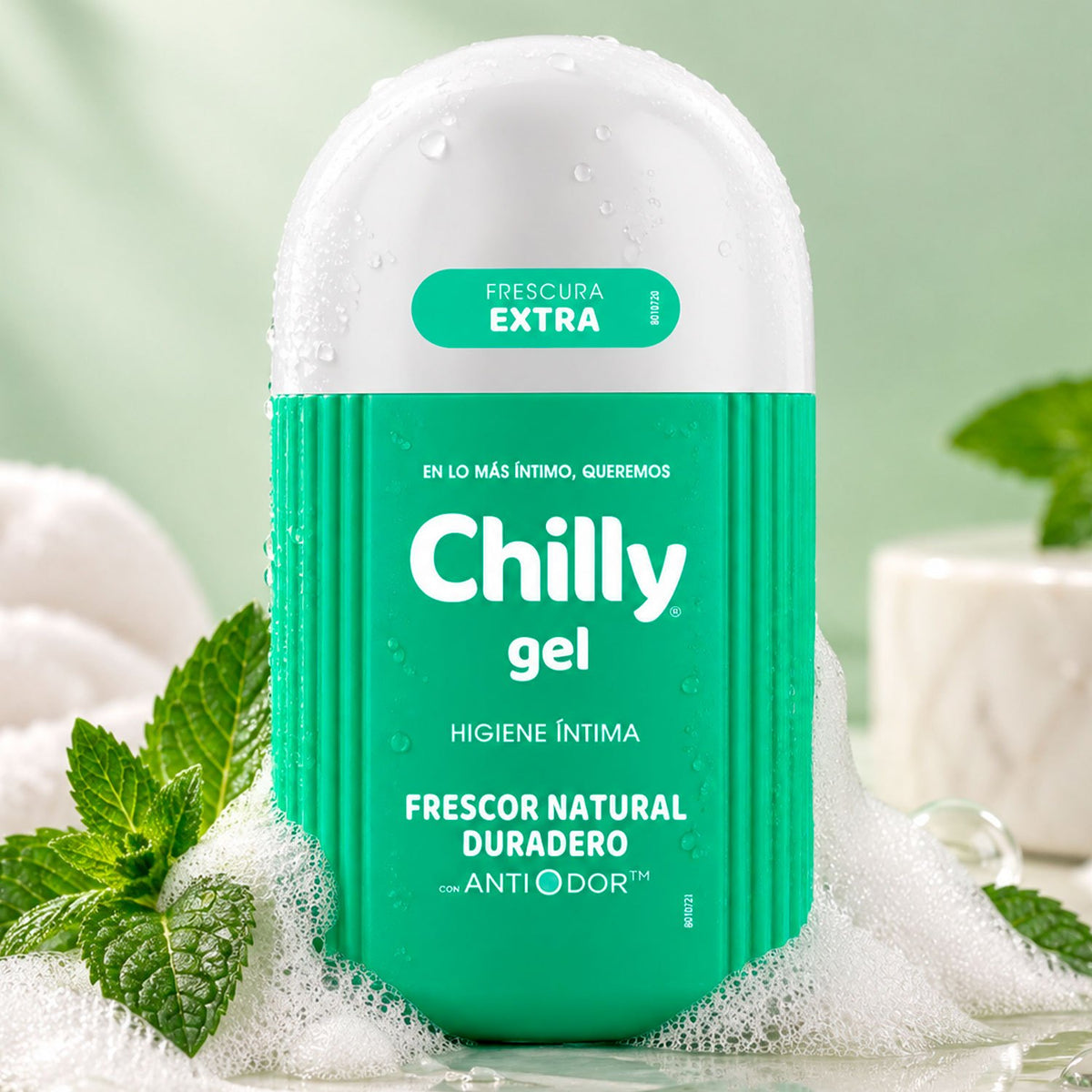 Chilly Jabón Íntimo para Mujer, Higiene Íntima Diaria con Sensación de Frescura, Limpieza Suave y Textura en Gel, 250 ml