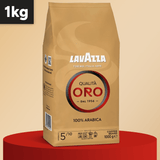 Lavazza Café Grano Natural Qualità Oro, Mezcla 100% Arábica, con Notas Aromáticas Florales y Afrutadas, Intensidad 5/10, Tueste Medio, 1/2 kg