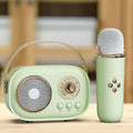 Mini Karaoke Portatil, Altavoz con Micrófono Inalámbrico para Cantar, Efectos de Voz, Ideal para Fiestas