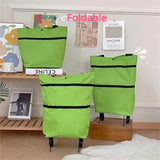 Carro Compra Plegable, Bolsa Carro Compra Plegable con Reudas, Gran Capacidad, Bolsa de Compras Multiusos, Facil de Llevar y Guardar, Hecho en Tela Oxford 600D Resistente, Fondo Reforzado, Dimensión Cerrado: 40 x 16 x 32 cm