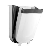 Cubo Basura Plegable de 10L de Capacidad, Cubo Basura Colgante y de Suelo, Ahorra Espacio, Ideal para Cocina, Baño, Oficina, Coche y Más