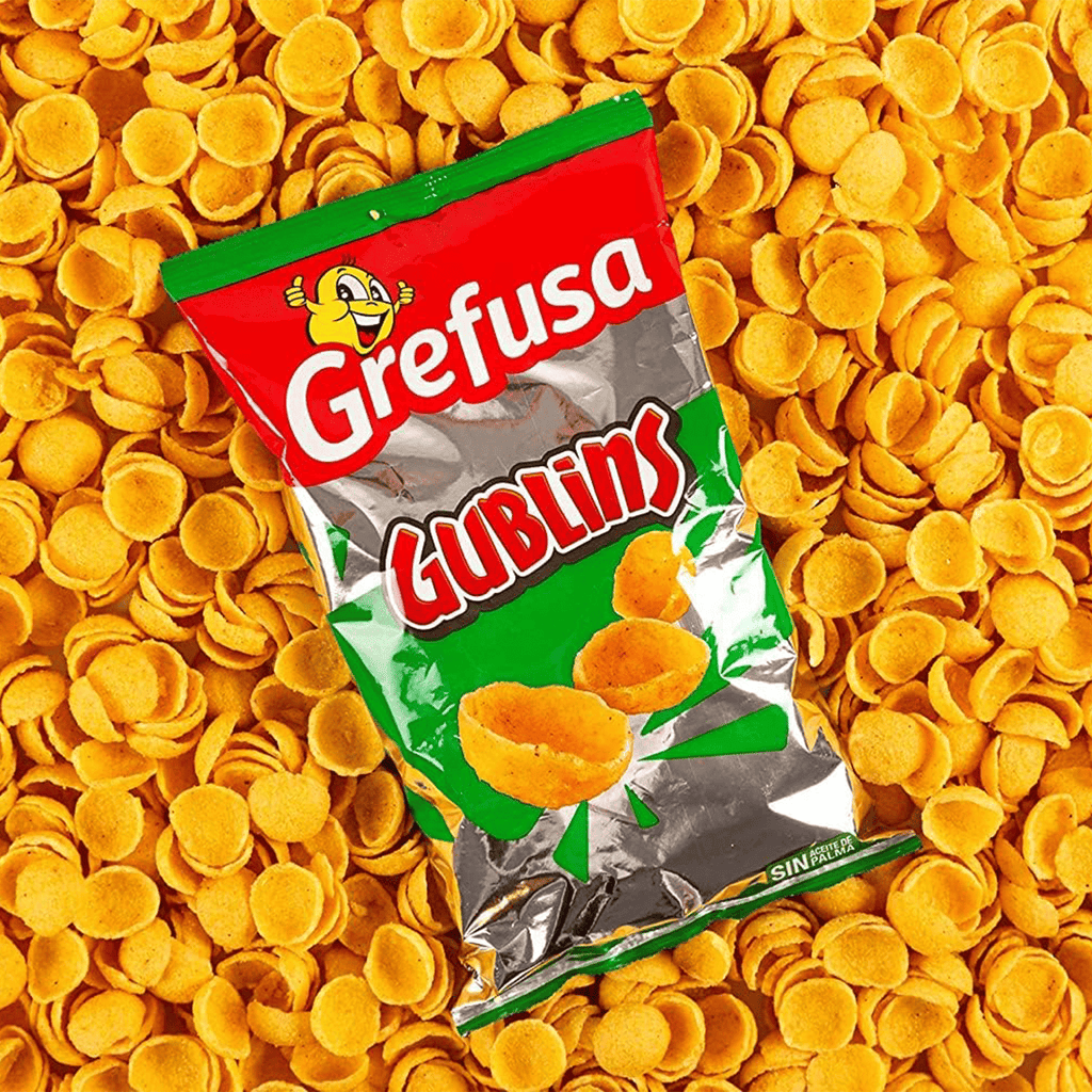 Grefusa Gublins Sabor Barbacoa, Snack Crujiente de Maíz, Ideal para Picar, Bolsa de 135g