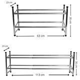 Zapateros Organizador, Zapatero Metal, Diseño Extensible y Apilable, Organizador Zapatos, Zapatero Metálico Ahorra Espacio, Estante para Zapatos ideal para Pasillo, Entrada, Dormitorio, Salón