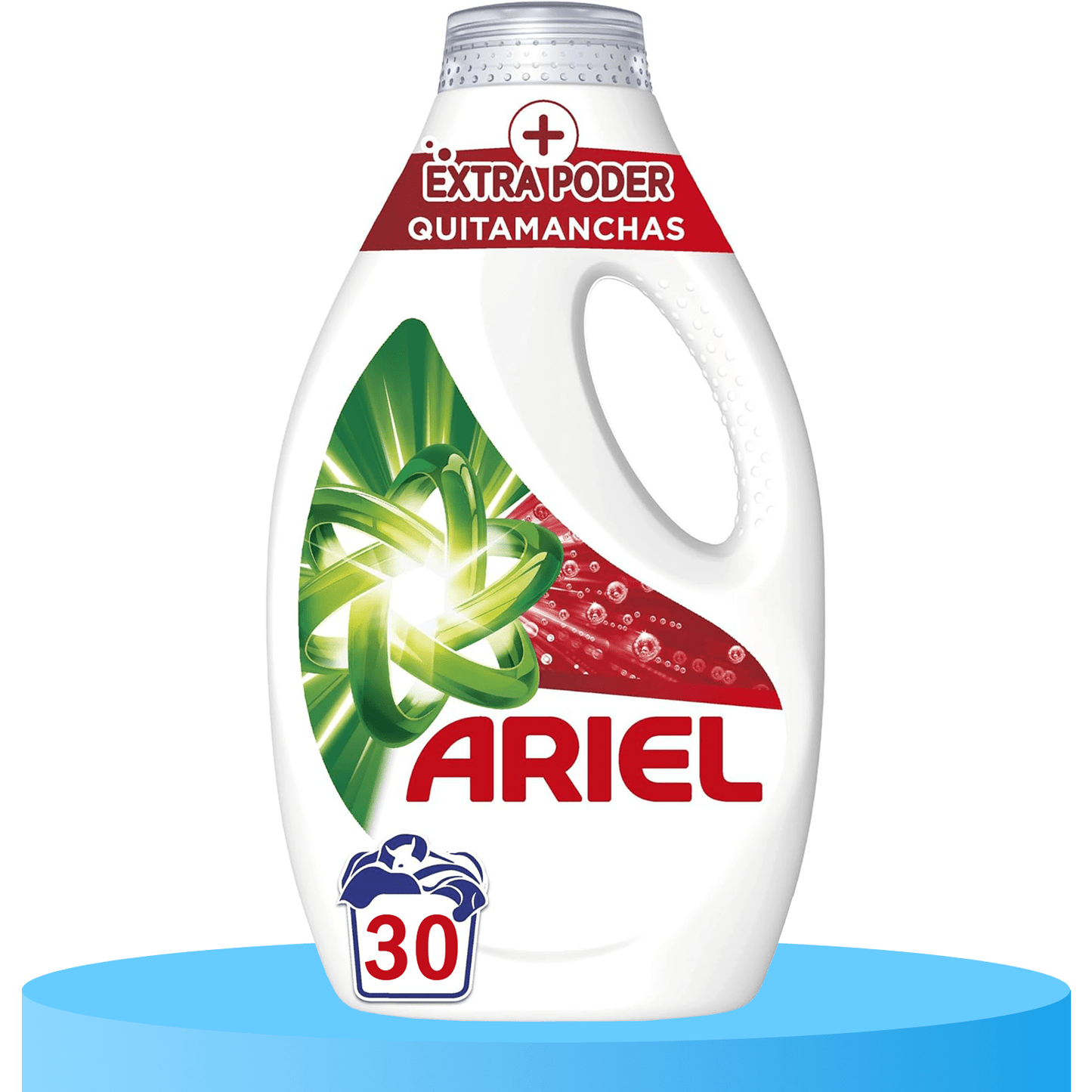 Ariel Detergente Líquido de Ropa para Lavadora, Limpieza Profunda y Quitamanchas, Remueve Manchas Resecas, Resultado Impecable, Eficaz en Frío