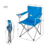 AKTIVE Silla de Camping Plegable Portátil para Camping, Playa y Jardín con Estructura Resistente, Capacidad de hasta 100 kg, 45 x 45 x 80 cm, Azul