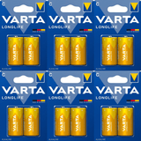 Pilas C Alcalinas de Alto Rendimiento, VARTA Longlife, Ultra Larga Duración, Energía Potente y Continua, Ideal para Linternas de Alto Consumo, Radios Portátiles, Juguetes por Control Remoto, Relojes, Despertadores y Dispositivos con Alta Demanda