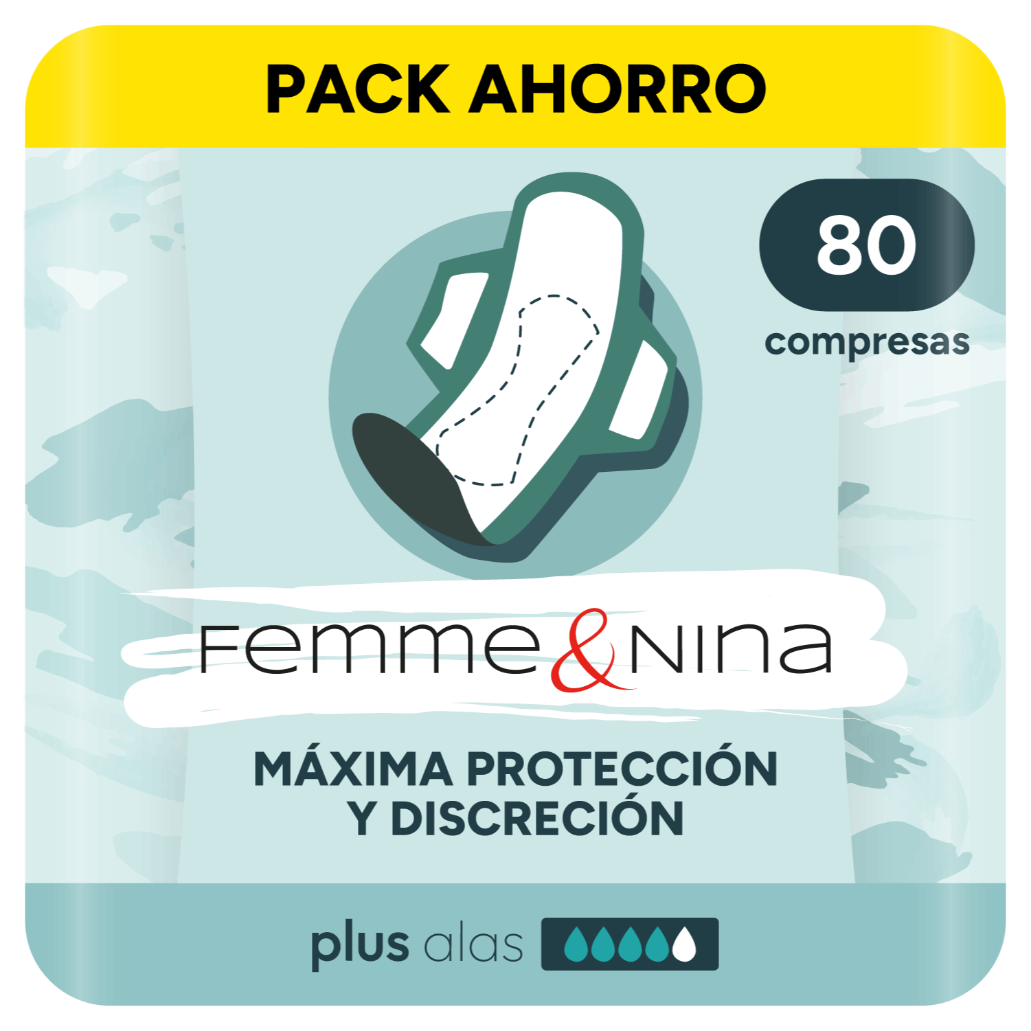 Compresas Mujer Menstruación, Máxima Seguridad, Comodidad y Discreción, Diseñada para Adaptarse, Perfectas para Uso Diario - FEMME & NINA