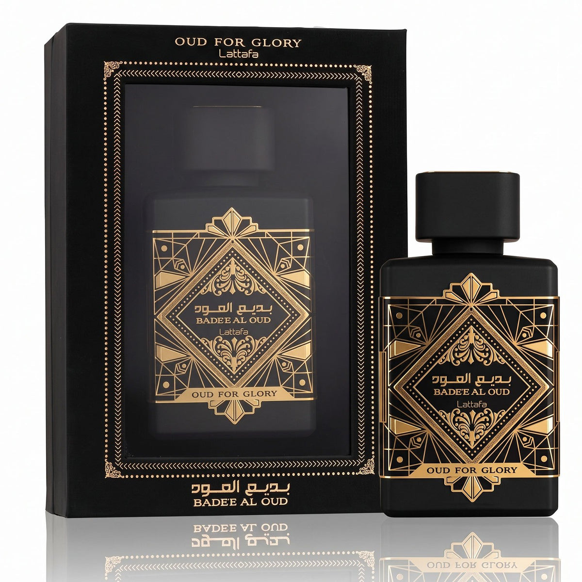 Lattafa Badee Al Oud Oud for Glory Eau de Parfum Unisex, Aroma Amaderado y Elegante, 100 ml