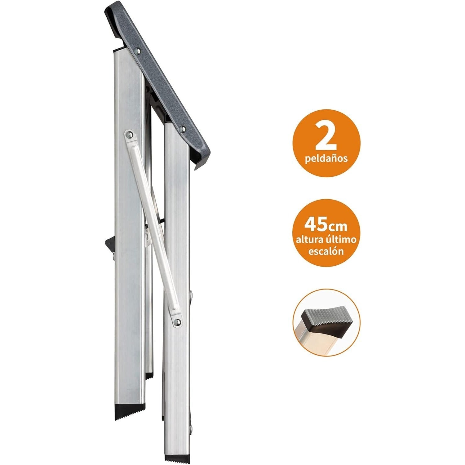 Escaleras Plegables Aluminio de Tijera Super Resistente hasta 150Kg, Acero y Aluminio Antideslizantes