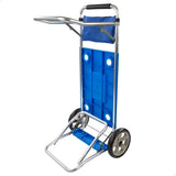Carrito Playa Plegable, Carrito Multiuso con Barras Extensibles, Desmontable y Plegable, Perfecto como Mesa Portable, Hecho de Aluminio Resistente, Bolso Incorporado, Soporte Hasta 30Kg, 50 x 78 x 105cm