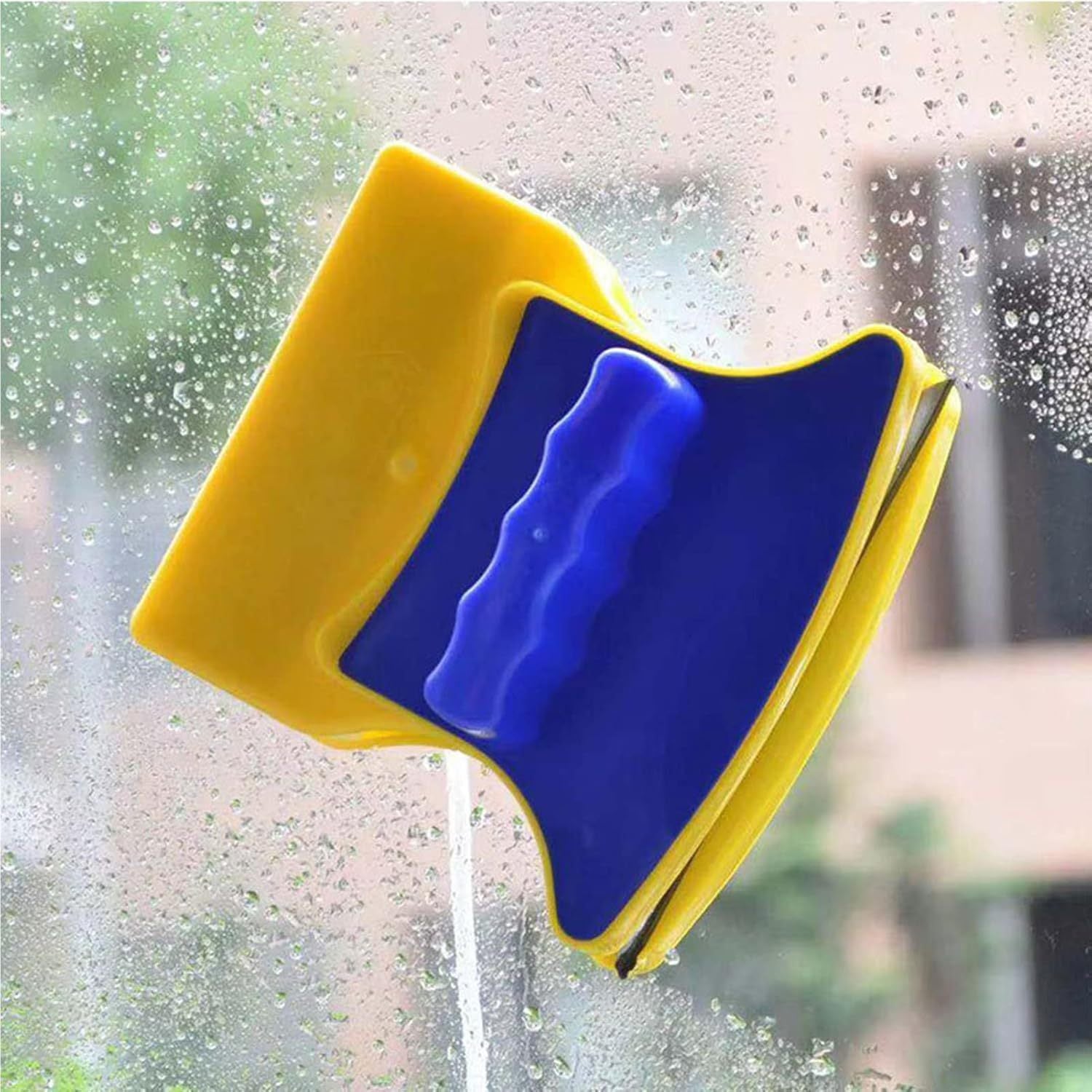 Limpia Ventanas Magnético Doble Cara, Portatil, Fijación Magnética Extra Fuerte Ideal para Ventanas de Gran Altura, Llega a Todos los Rincones, Compatible con Cristales de 3-10mm, Uso en Exteriores e Interiores